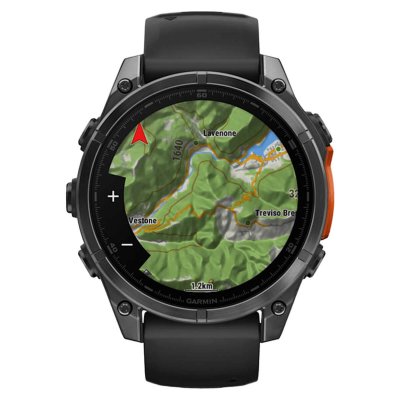Часы Garmin Fenix 8 Slate Gray 47mm c черным ремешком
